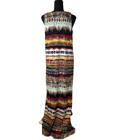 Jade By Jane Maxi Dress Women’s Size Small Southwest Aztec Boho Made in USA NWOT - Picture 6 of 15